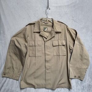 Brigade Quartermasters Jacket Mens Medium Beige Combat Cloth Military Field